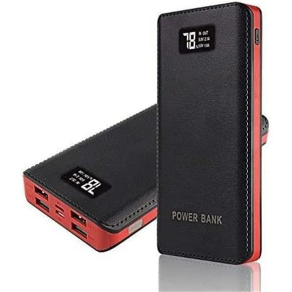 50000mAh 4 USB External Power BankPortable LCD LED Universal Charger
